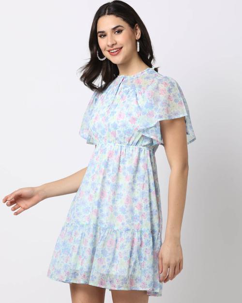 Floral Print Fit & Flare Dress