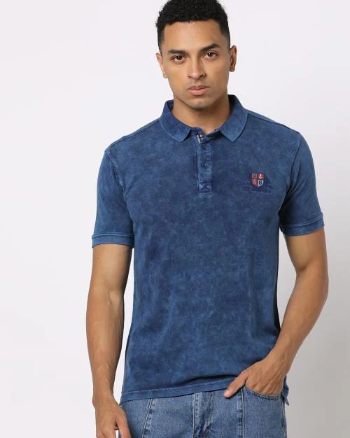 Washed Slim Fit Polo T-Shirt