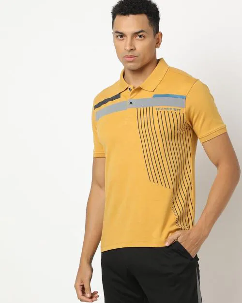 Graphic Print Polo T-Shirt