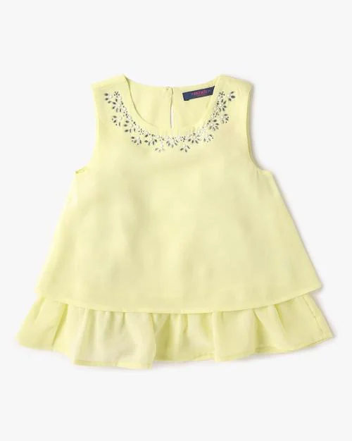 Embellished Flared Top