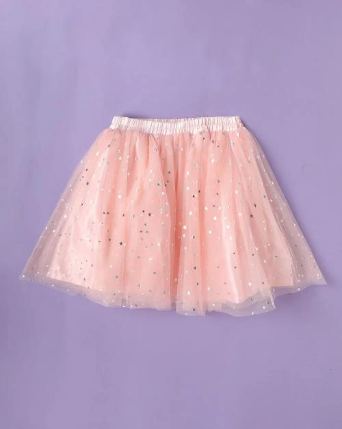 Star Print Flared Skirt