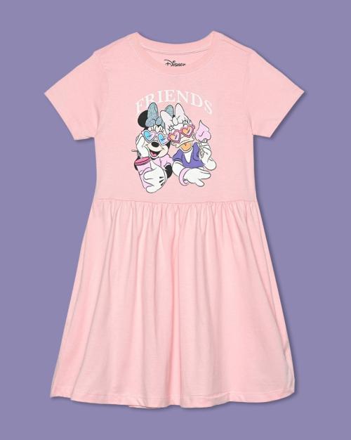 Mickey Mouse Print A-Line Dress