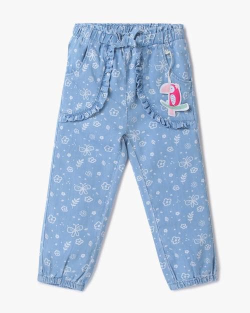 Floral Print Jogger Jeans