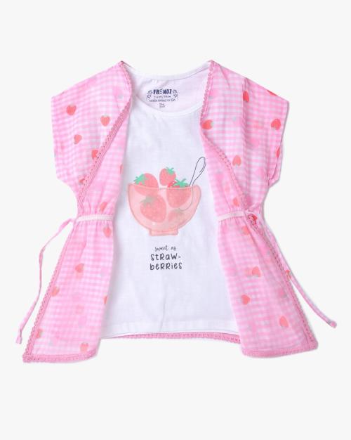 Printed T-Shirt with Shrug