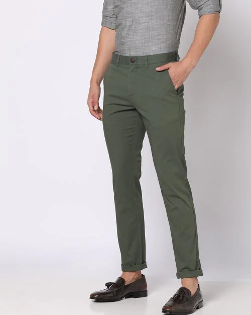 Tapered Fit Flat-Front Trousers