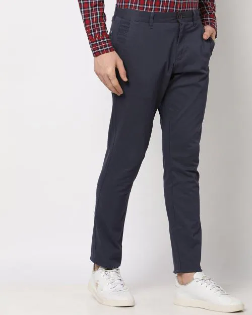 Tapered Fit Flat-Front Trousers