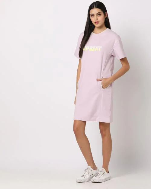 Typographic Print Shift Dress