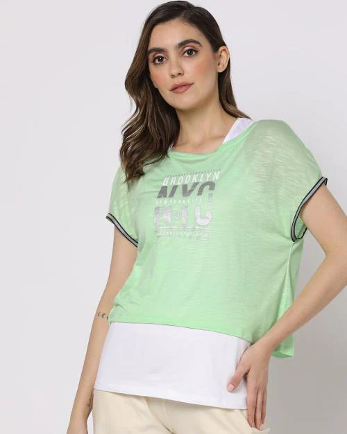 Women Tank Top with Relaxed Fit T-Shirt