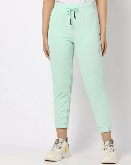 Buy Women Cuffed Track Pants with Elasticated Drawstring Waist Online at Best Prices in India