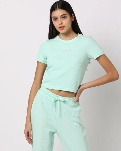 Fitted Round-Neck Top