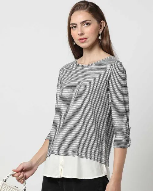 Striped Twofer Top