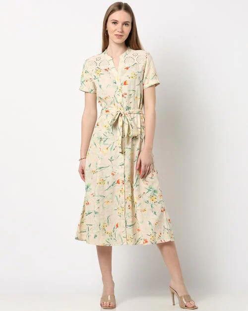 Floral Print Shirt Dress