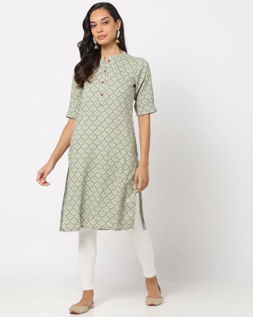 Block Print Straight Kurta
