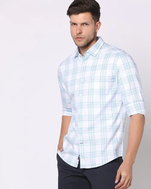 Buy Checked Slim Fit Cotton Shirt Online at Best Prices in India JioMart.