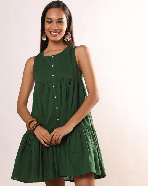 Women Sleeveless A-Line Dress