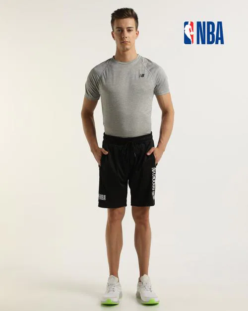 NBA Shorts with Placement Brand Print