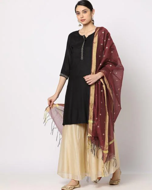 Printed Dupatta with Tassels JioMart