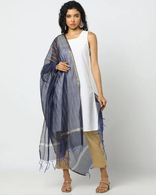 Buy Striped Dupatta with Tassels Online at Best Prices in India JioMart.
