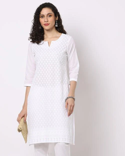 Chikankari Straight Kurta