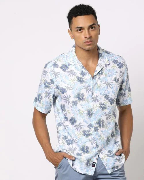 Buy Men Leaf Print Slim Fit Shirt Online at Best Prices in India - JioMart.