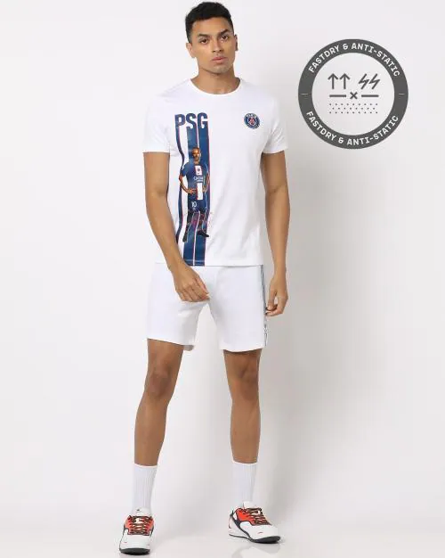 Men Regular Fit PSG Crew-Neck T-Shirt