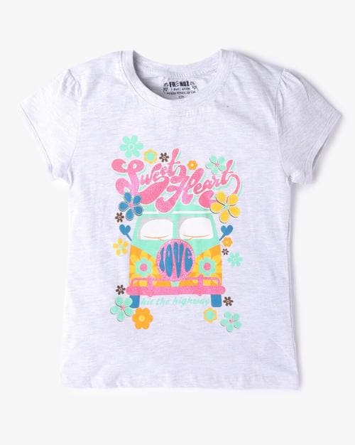 Graphic-Print Round-Neck T-Shirt