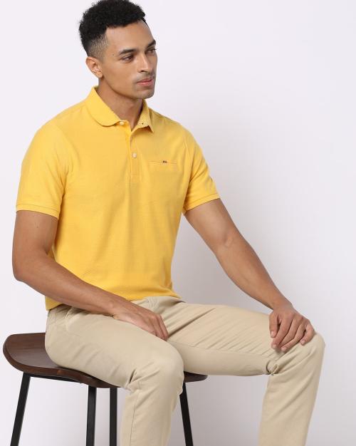 Slim Fit Polo T-Shirt with Welt Pocket