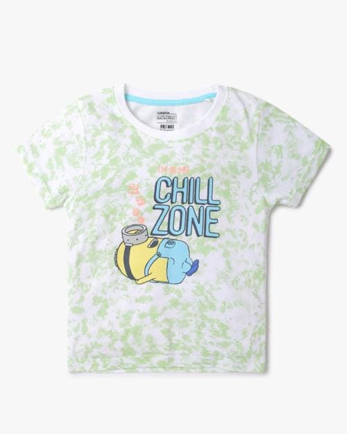 Minion Print Round-Neck T-Shirt
