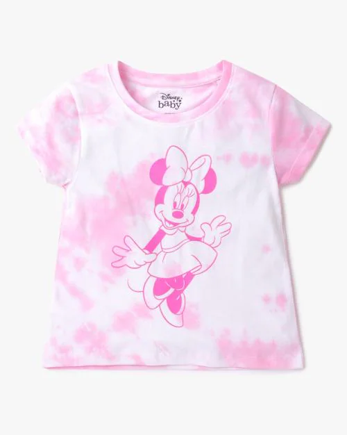 Minnie Mouse Print Crew-Neck T-Shirt