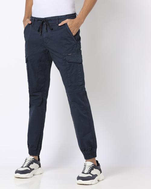 Buy Men Cargo Joggers with Drawstring Waist Online at Best Prices in