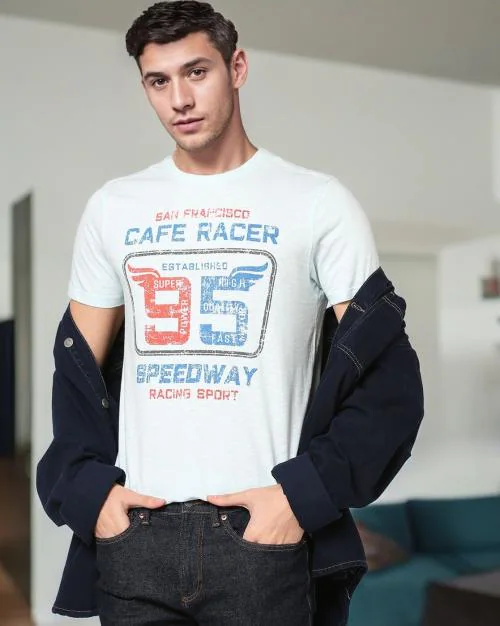 Men Printed Slim Fit T-Shirt