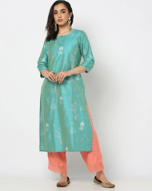Printed Straight Kurta Suit Set