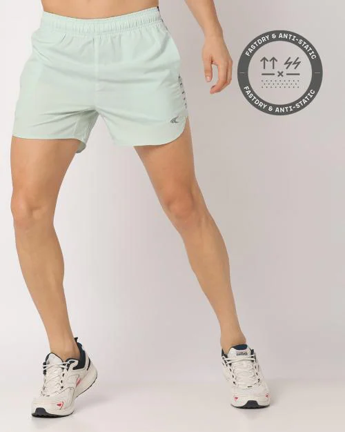 Running Shorts with Logo Print