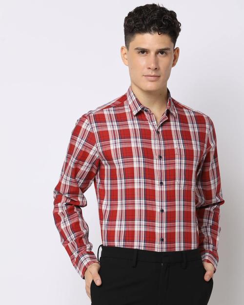Buy Men Checked Slim Fit Shirt Online at Best Prices in India JioMart.