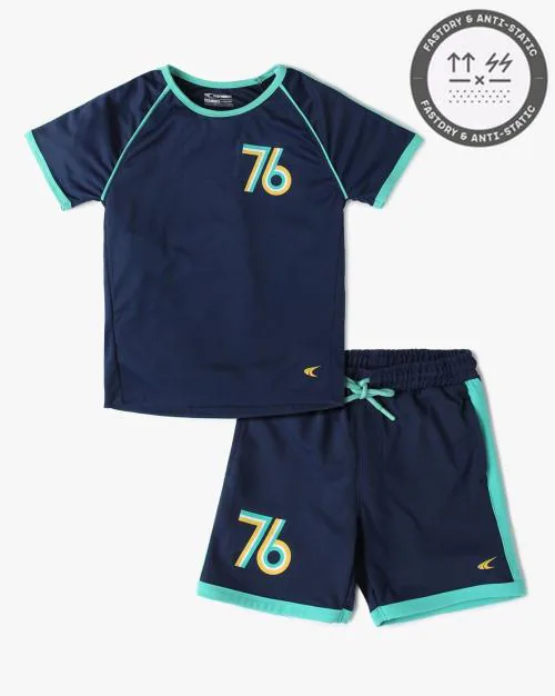 Logo Print T-Shirt & Shorts Set