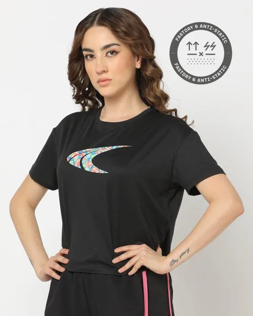 Logo Print Boxy Fit T-Shirt