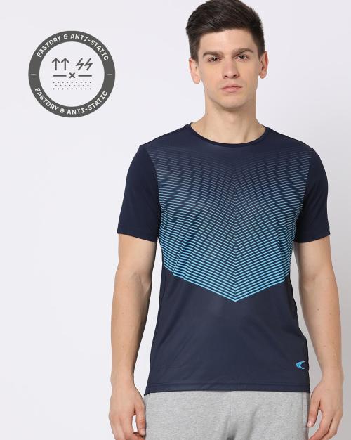 Gradation Print Crew-Neck Tshirt