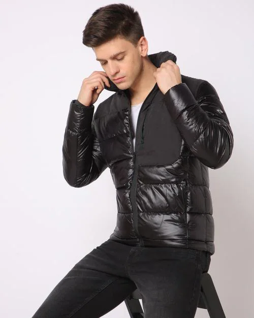 Zip-Front Slim Fit Puffer Jacket