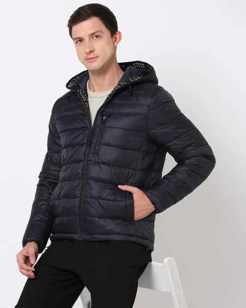 Zip-Front Slim Fit Puffer Jacket