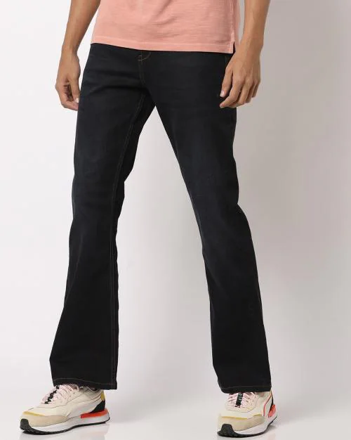Buy Men Lightly Washed Bootcut Jeans Online at Best Prices in India