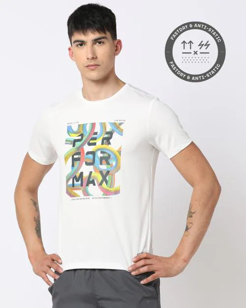 Logo Print Regular Fit Crew-Neck T-Shirt