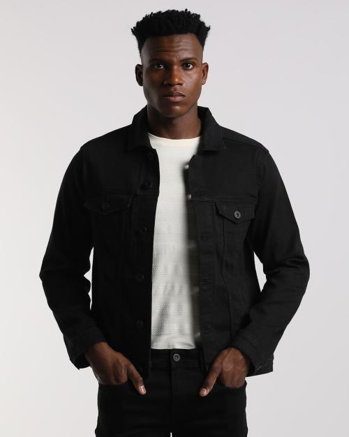 Denim Jacket with Flap Pockets