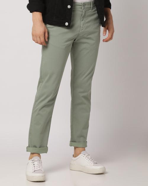 Slim Fit Flat-Front Trousers