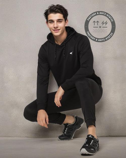 Men Regular Fit Hoodie with Joggers