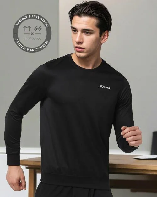 Men Regular Fit Essential Crew-Neck Sweatshirt