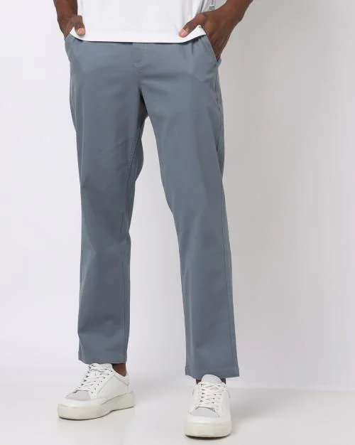 Flat-Front Trousers with Insert Pockets