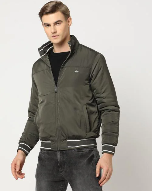 Slim Fit Zip-From Bomber Jacket