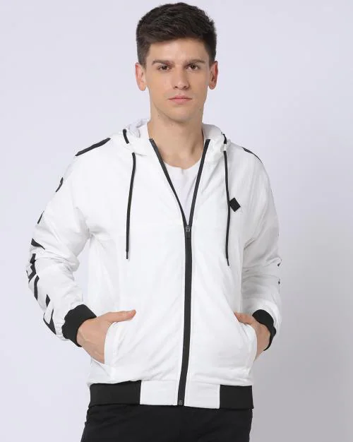 Zip-Front Slim Fit Hooded Jacket