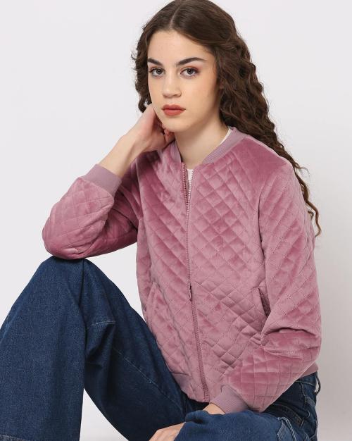 Quilted Relaxed Fit Bomber Jacket