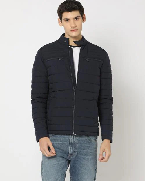 Quilted Zip-Front Puffer Jacket